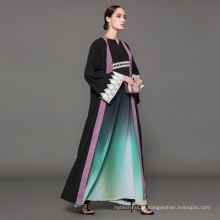 Proprietário Designer marca oem rótulo fabricante mulheres Vestuário Islâmico customfront aberto abaya muçulmano cardigan abaya kimono
